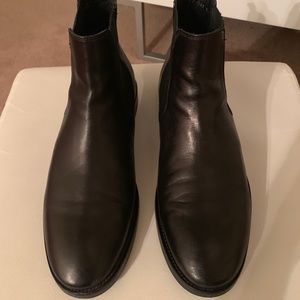 Theory black leather Chelsea boots size 11.5